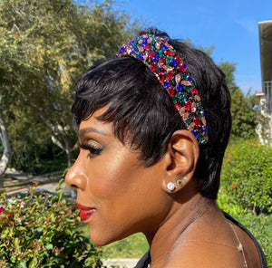 Multi Colored Ivy Crystal Headband