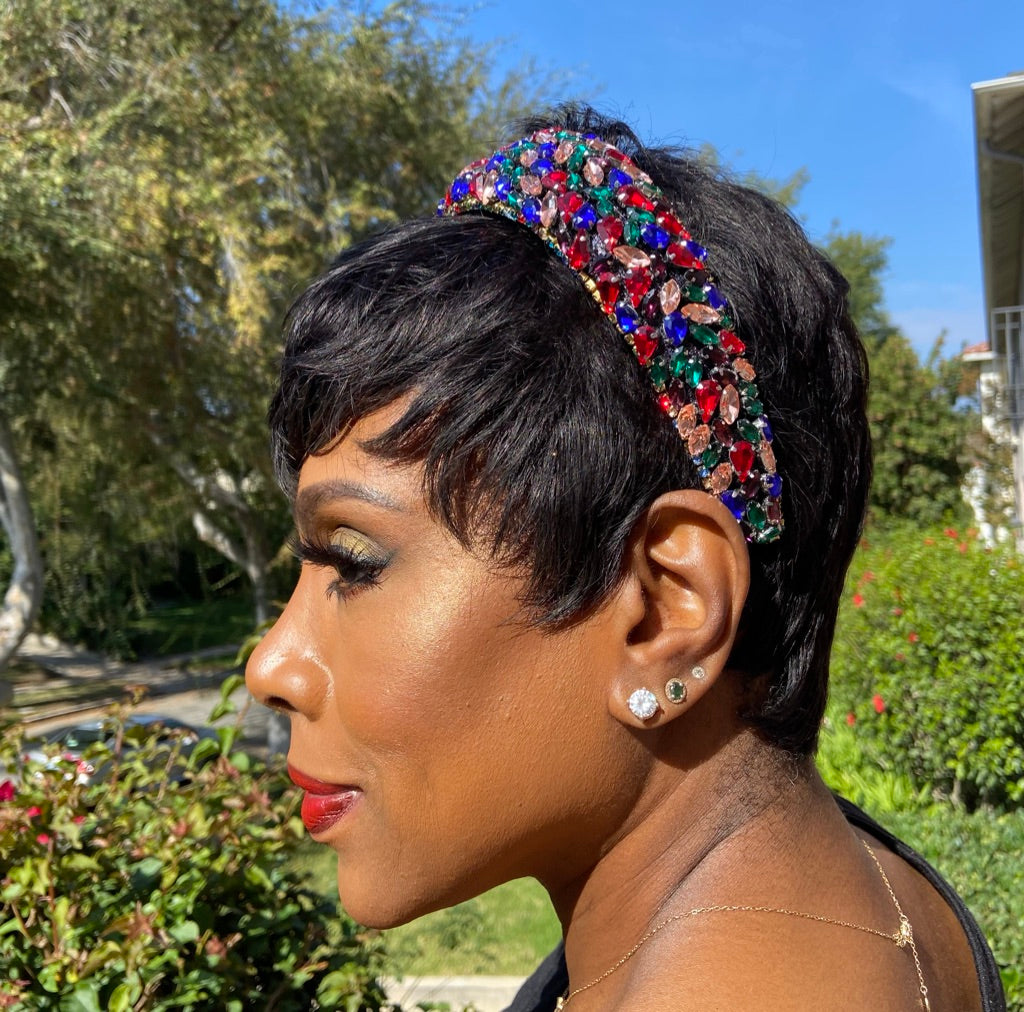 Multi Colored Ivy Crystal Headband